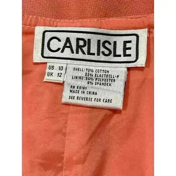 Carlisle Women's Peach A-Line Skirt With Beltloop Hem SIZE-10 - Picture 7 of 8